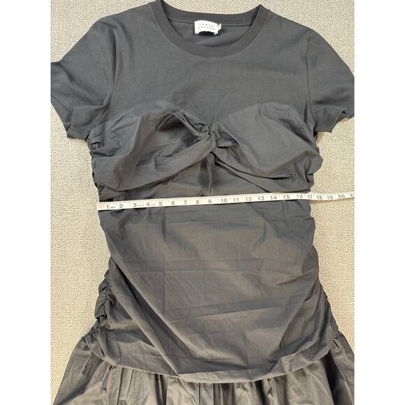 Tanya Taylor Dress Peyton Knot Mini Retro Black Size XL - Picture 11 of 15